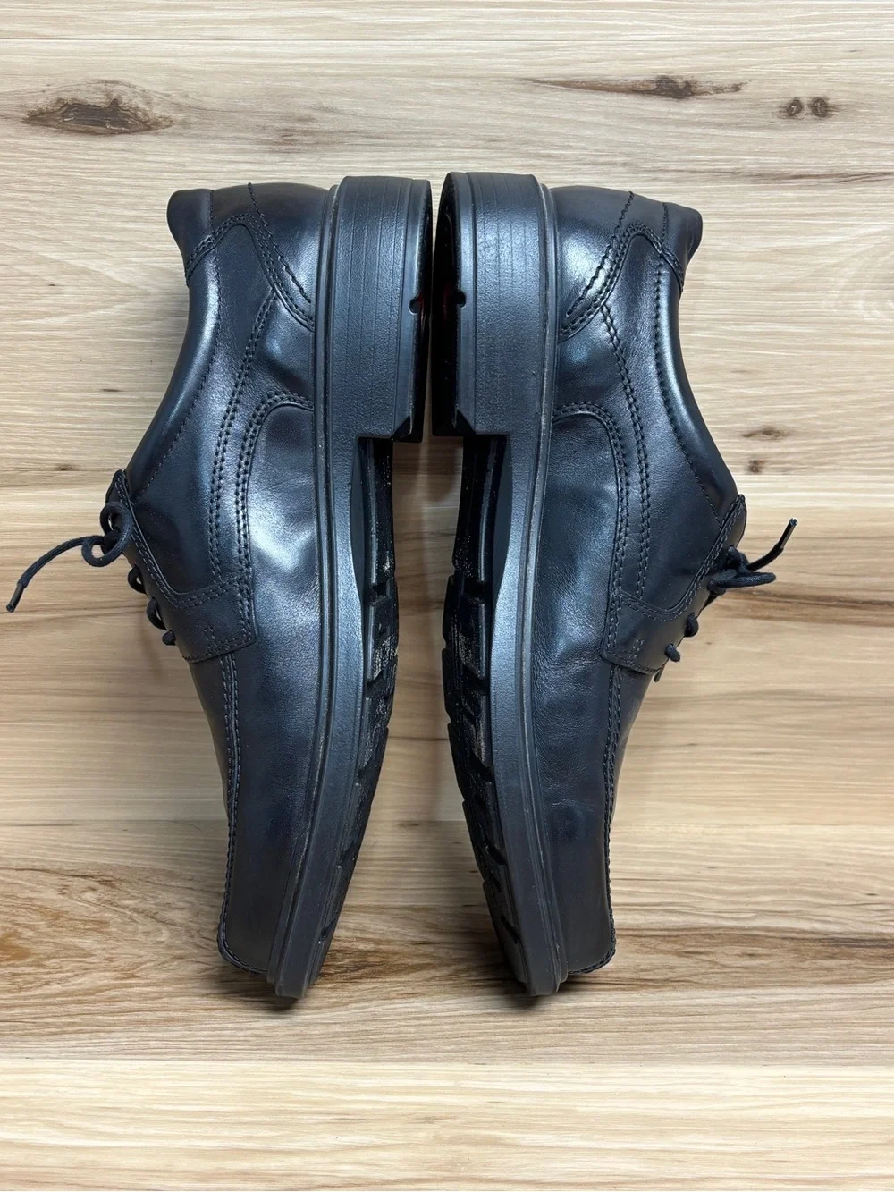 ECCO Helsinki 2.0 Mens Bike Toe Tie Black Leather Shoes size 11–1.5